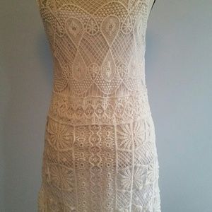 White crochet dress